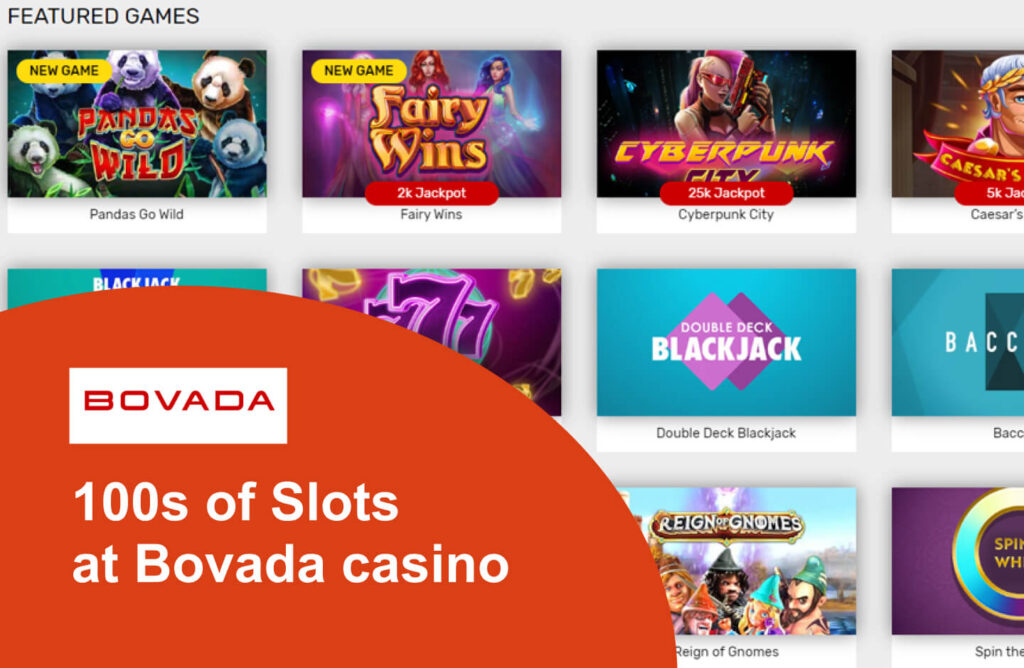 100s of Slots at Bovada casino